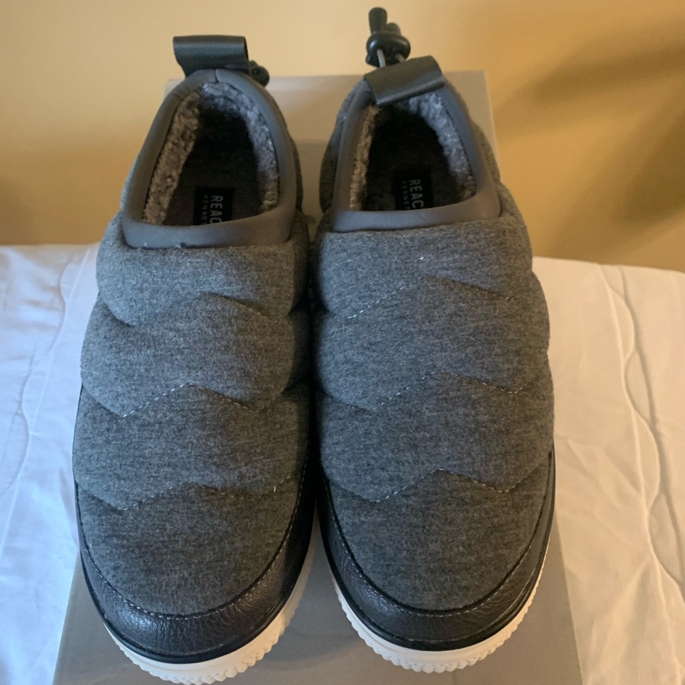 Kenneth Cole Reaction Ankir Quilted Sneakers Men's 8M Dark Grey Round Toe
